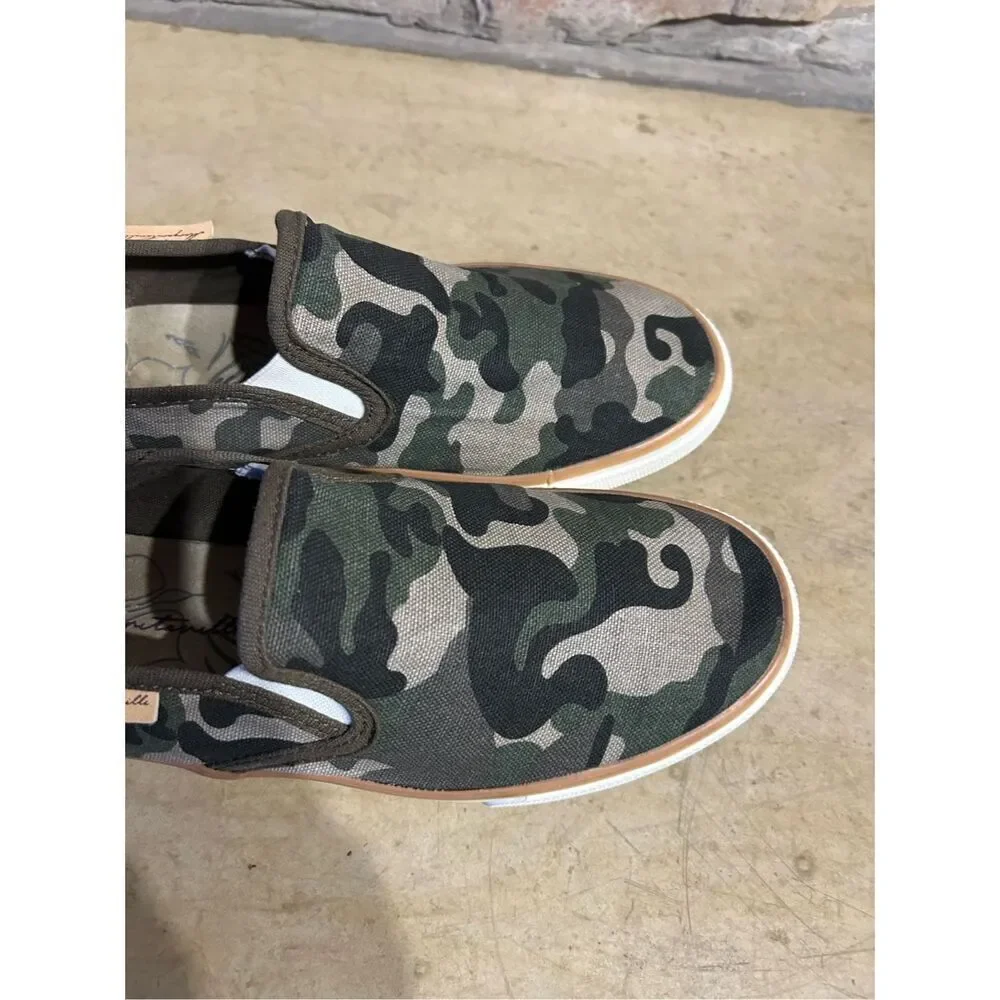 Margaritaville Camo Leather Slip On Casual Shoes Women’s Size 10